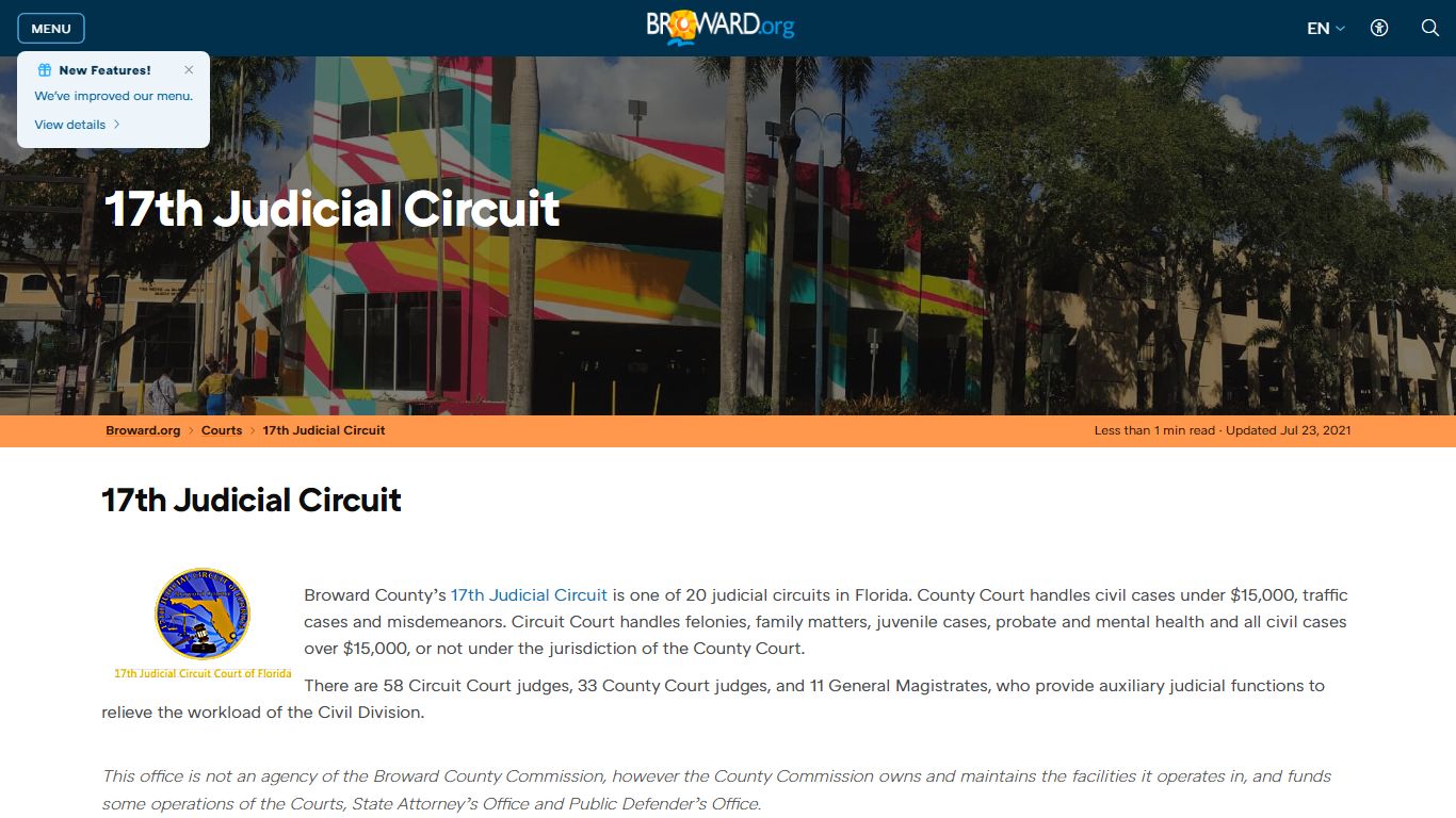 Court Services 17th Judicial Circuit - Broward County, Florida